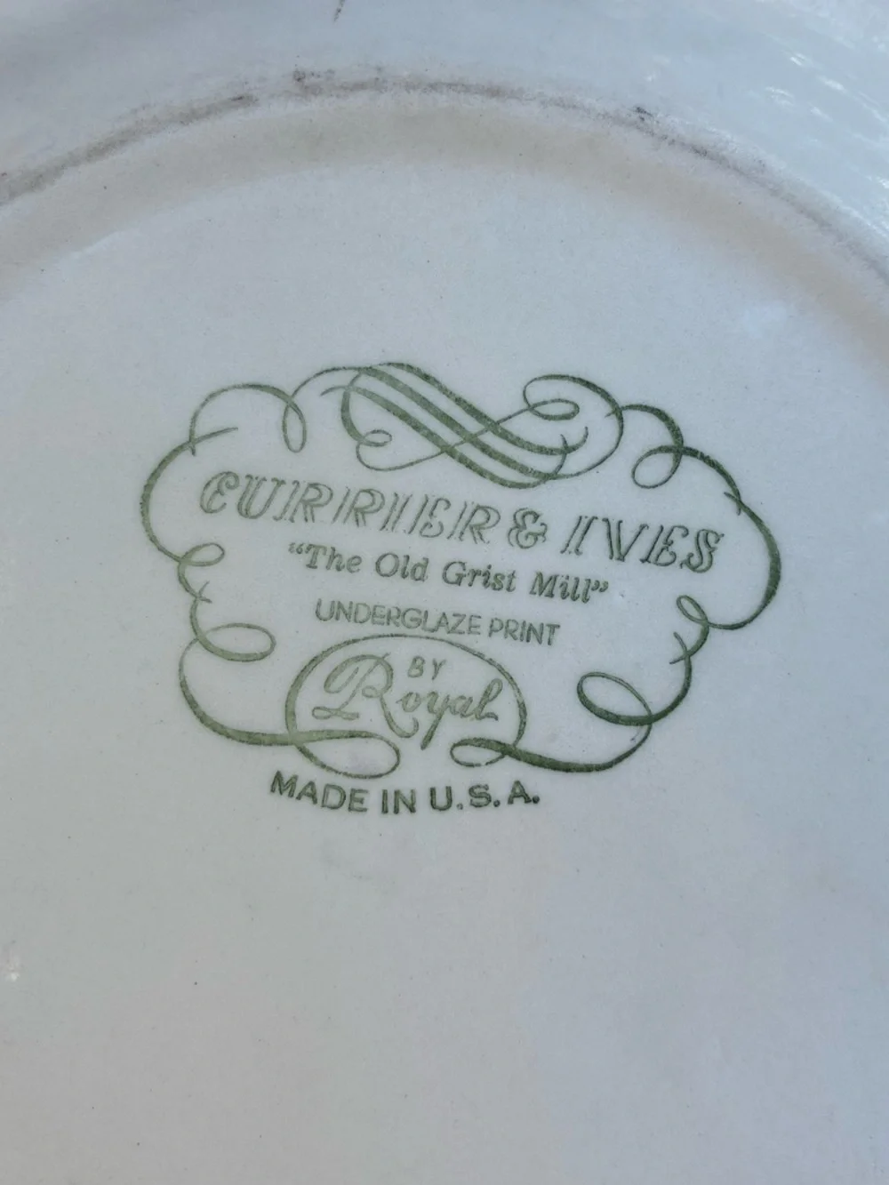 Currier & Ives The Old Grist Mill Dinner Plate